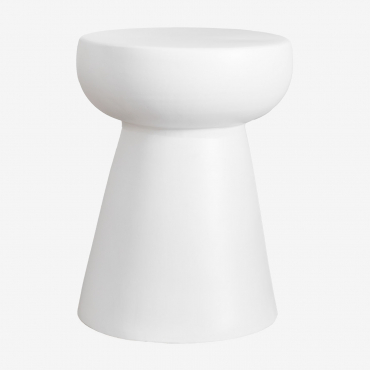 Round Ceramic Side Table Karus White - Sklum