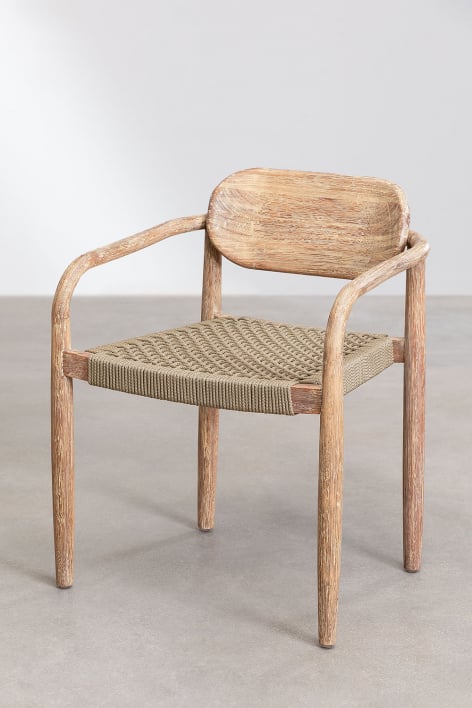 Garden chair with armrests in Naele wood