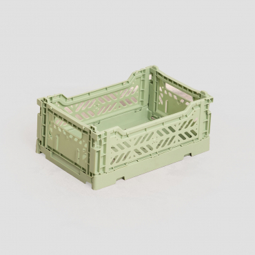 Doli Foldable And Stackable Plastic Box Celadon Green & 26 Cm - Sklum