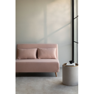 2 Seater Fabric Sofa Bed Elen Pink - Sklum