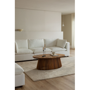 Estefan Style 3-piece Modular Sofa With Armrests White - Sklum