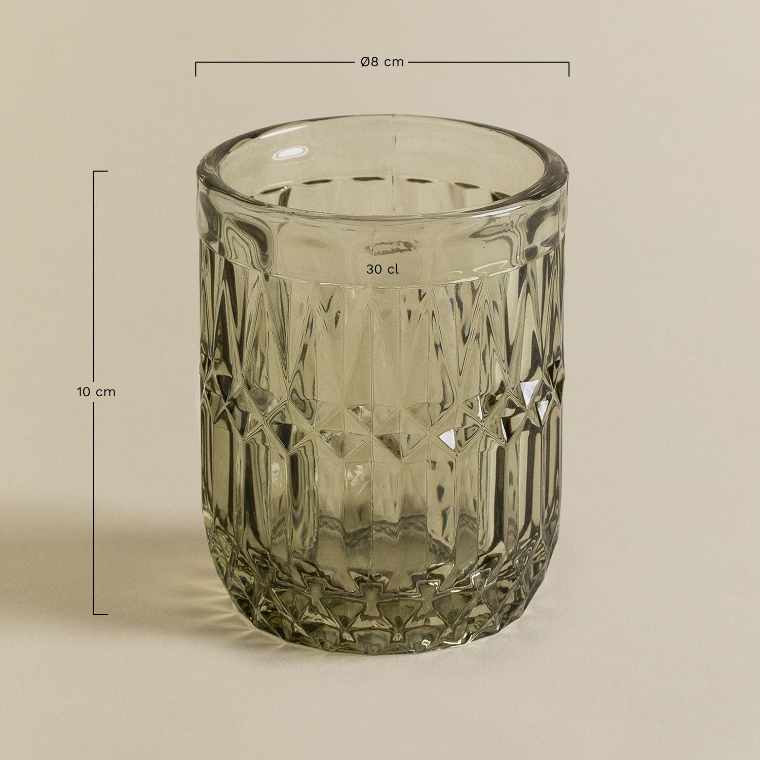 Glass Vessel 30cl Ovie, medidas