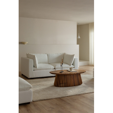 Estefan Style 2-piece Modular Sofa With Armrests White - Sklum
