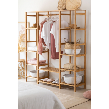 Ikea bamboo online open wardrobe