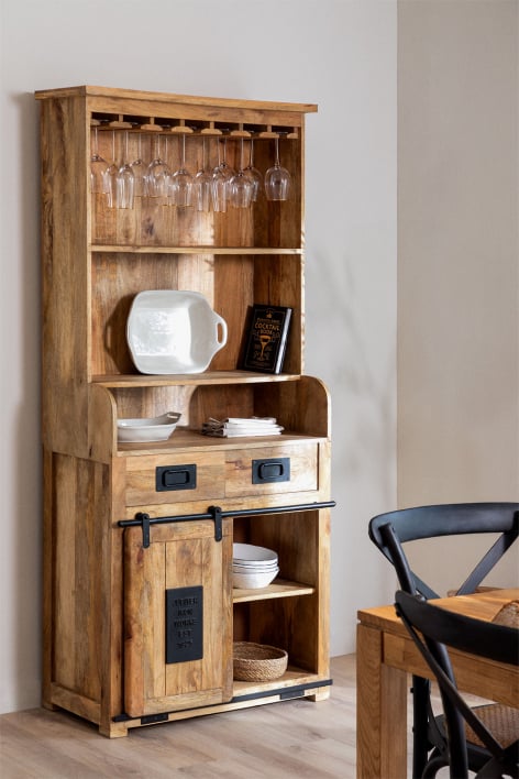 Mango wood sideboard with 2 drawers Uain