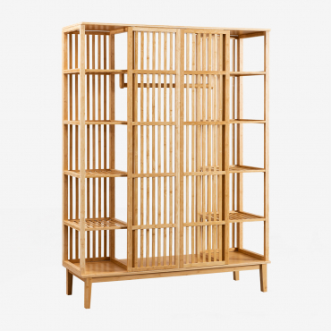 Albin Bamboo Open Wardrobe Bamboo - Sklum