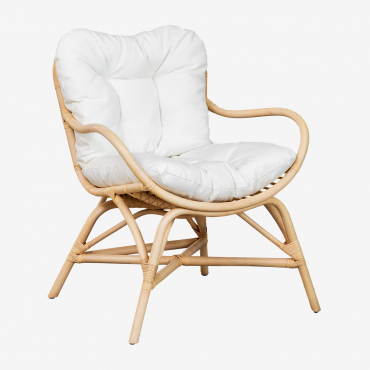 Makena Rattan Armchair Natural - Sklum