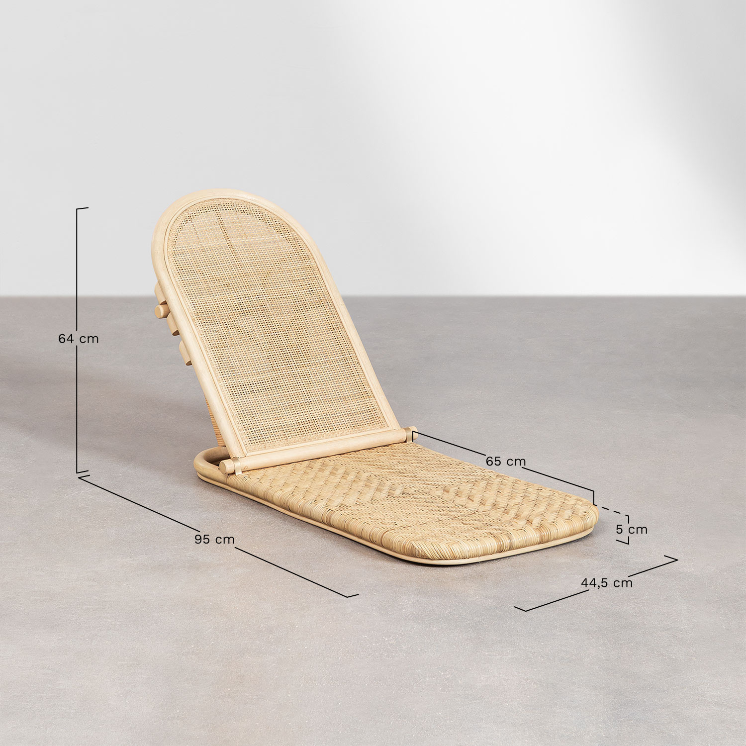 Ciara rattan sun lounger, medidas