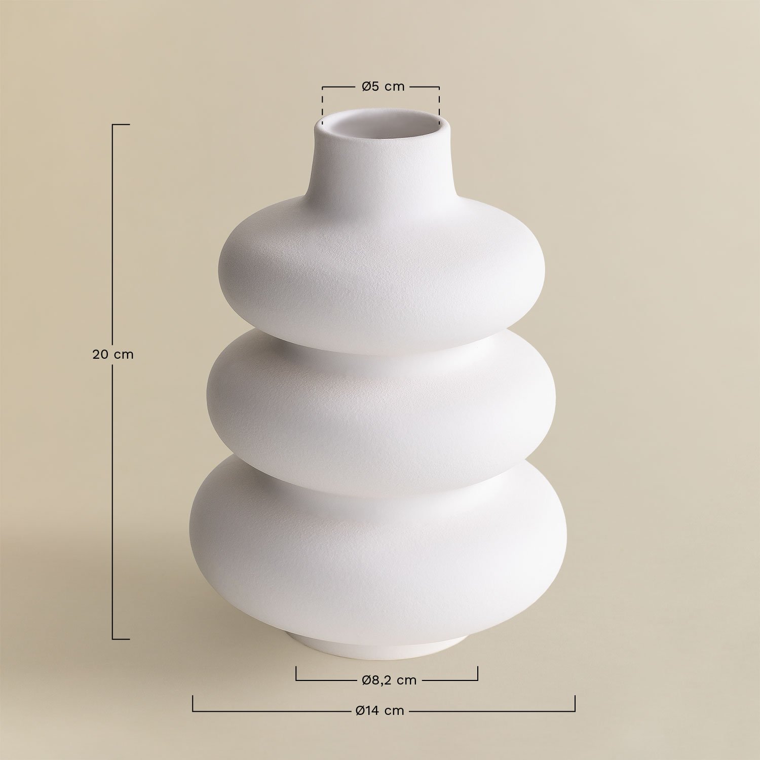 Lorik ceramic vase, medidas