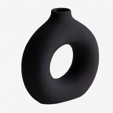 Dalita Ceramic Vase Black - Sklum