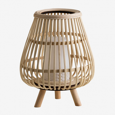 Wireless Led Table Lamp Melzu Natural - Sklum