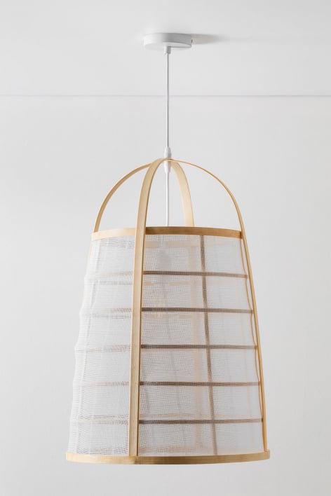 Mikayla Ø40 cm hanging ceiling lamp in bamboo and cotton