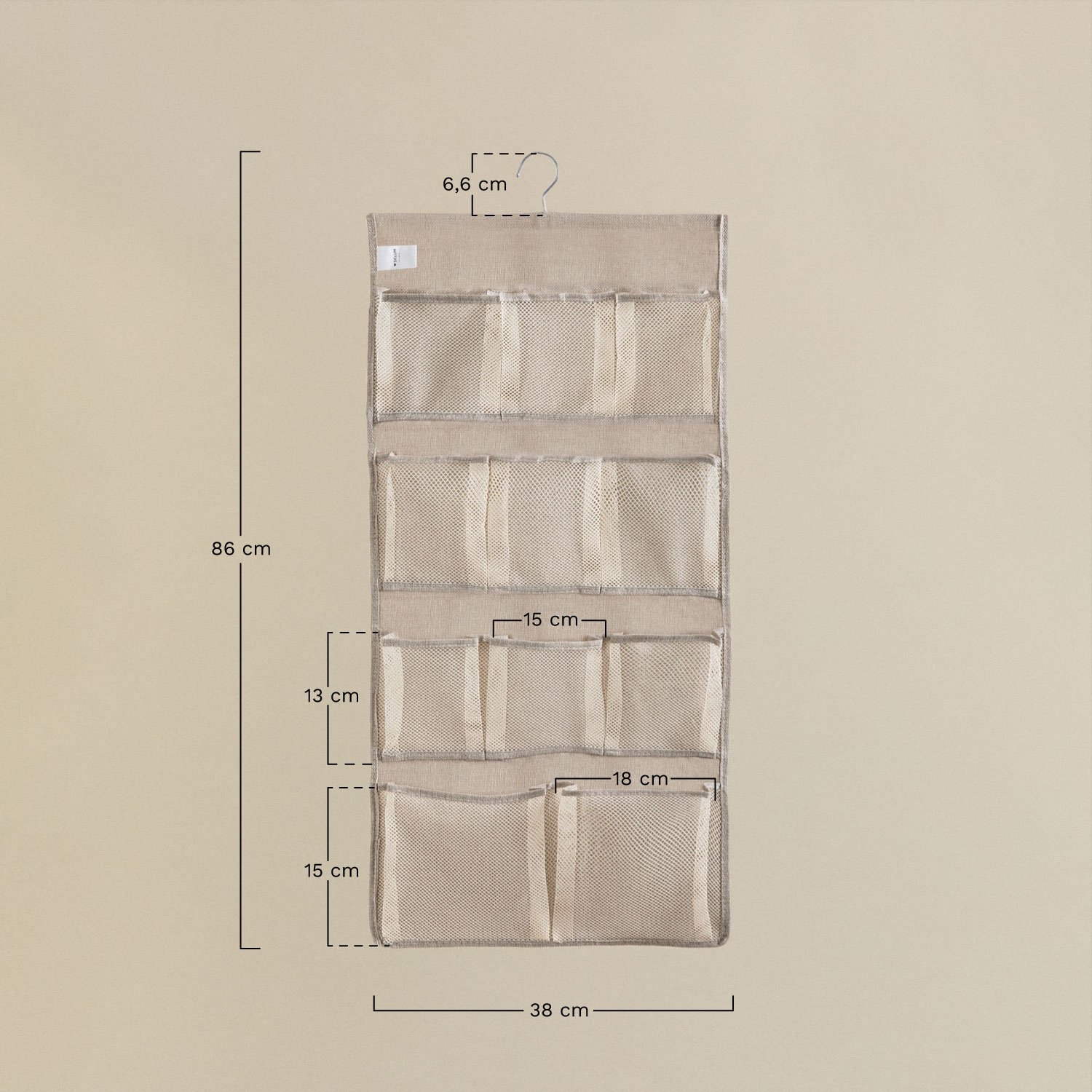 Klere Hanging Organizer with Metal Hanger, medidas