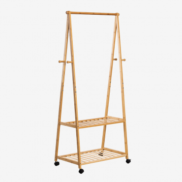 Bamboo Hanger With Shoe Rack Kerk Bamboo - Sklum