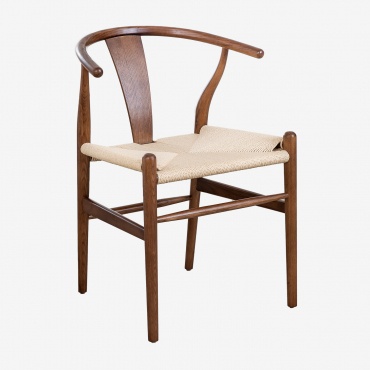 Uish Edition Dining Chair Dark Brown Wood - Sklum