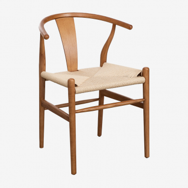 Elm Wood Dining Chair Uish Edition Brown Ash - Sklum