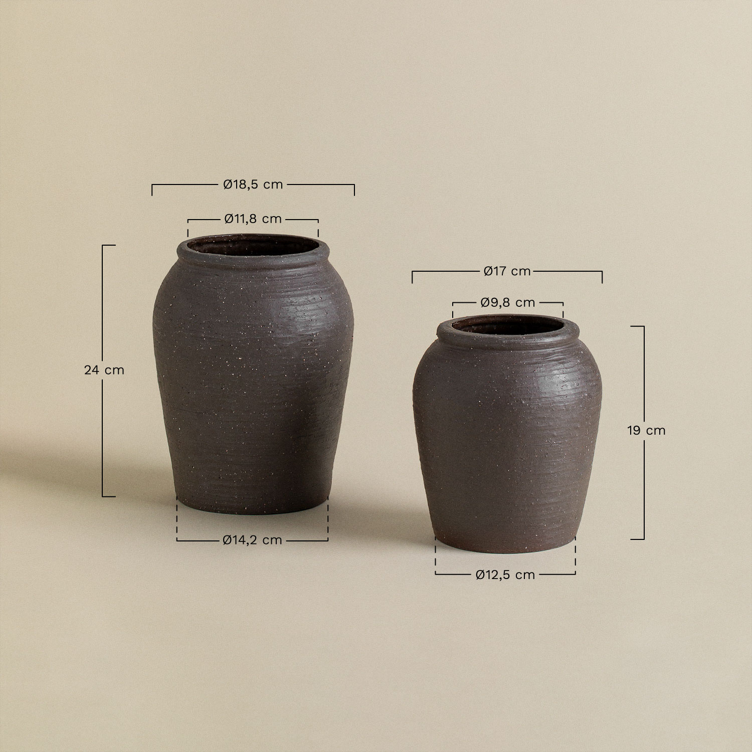 Sauzon ceramic vase, medidas