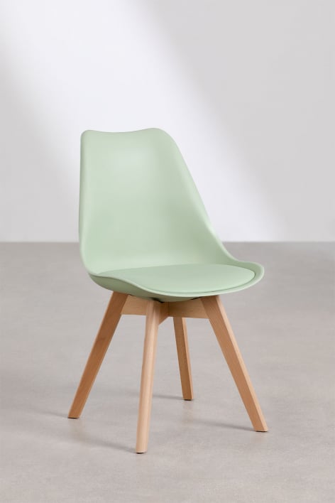 Pack of 4 Nordic dining chairs - Celadon Green