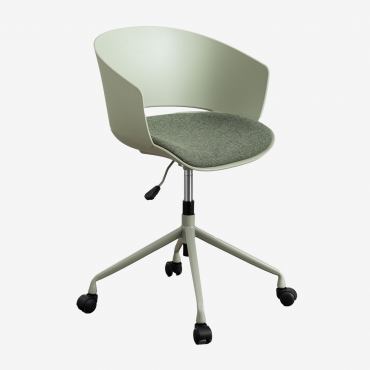 Morgana Office Chair With Wheels Bamboo Green - Sklum