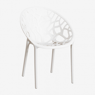 Pack Of 2 Stackable Garden Chairs Ores Gardenia White - Sklum