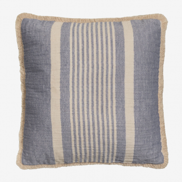 Square Cushion 45x45 Cm In Korjen Cotton Lavender Blue - Sklum
