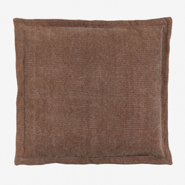 Square Cotton Cushion (60x60 Cm) Karzem Brown Frappé - Sklum