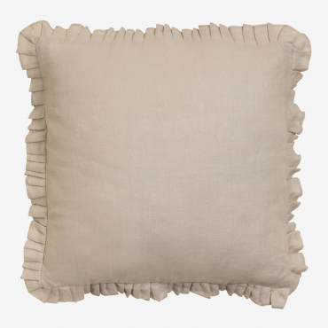Square Linen Cushion (50x50 Cm) Nandrin Beige Nature - Sklum