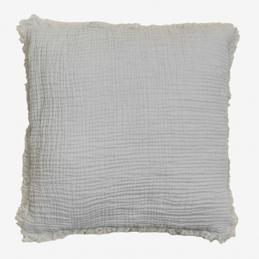 Square Cotton Gauze Cushion (45x45 Cm) Jobert Sky Blue - Sklum