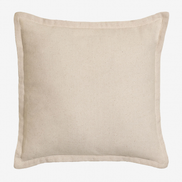Square Cushion 40x40 Cm In Kerpen Cotton Beige Cream - Sklum