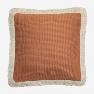Square Cotton Cushion (45x45 Cm) Glenroi Orange Peach - Sklum