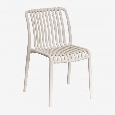 Wendell Polypropylene Stackable Garden Chair Tapioca Beige - Sklum