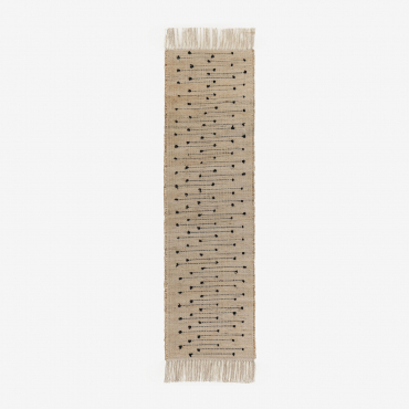Gozlan 45x170 Cm Cotton And Jute Table Runner Natural - Sklum