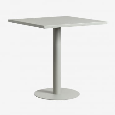 Garden Table Square 70x70 Cm In Metal Mizzi Green Khaki - Sklum