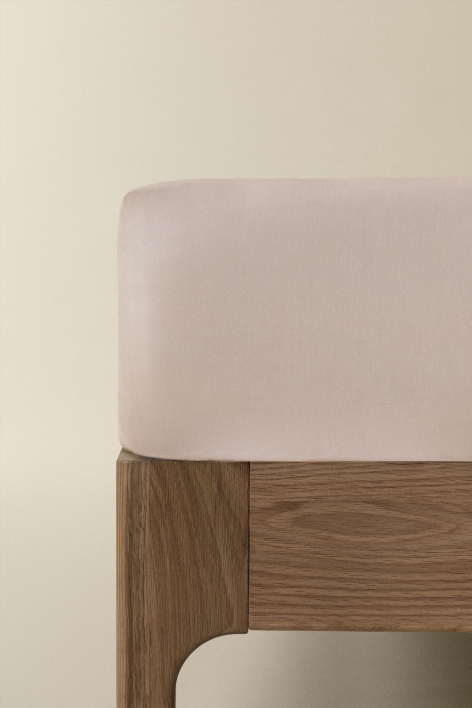 Lesia 180-thread count percale cotton fitted sheet