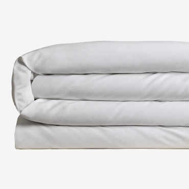 Lesia 180 Thread Count Percale Cotton Duvet Cover White & Bed 150/160cm (240 X 220 Cm) - Sklum