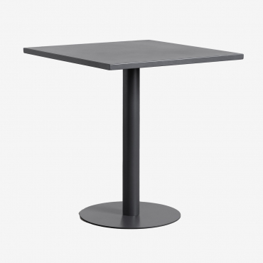 Square 70x70 Cm Garden Table In Mizzi Iron Grey Graphite - Sklum