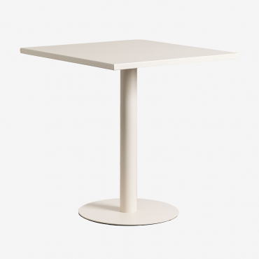 Square 70x70 Cm Kitchen Table In Mizzi Iron Tapioca Beige - Sklum