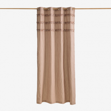 Cotton Curtain (140x260 Cm) Mogrena Cedar Red - Sklum