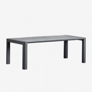 Arnadine Rectangular Dining Table Grey Graphite & 220 X 100 Cm - Sklum