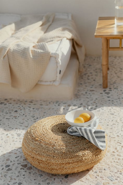 Round jute pouf Pilew