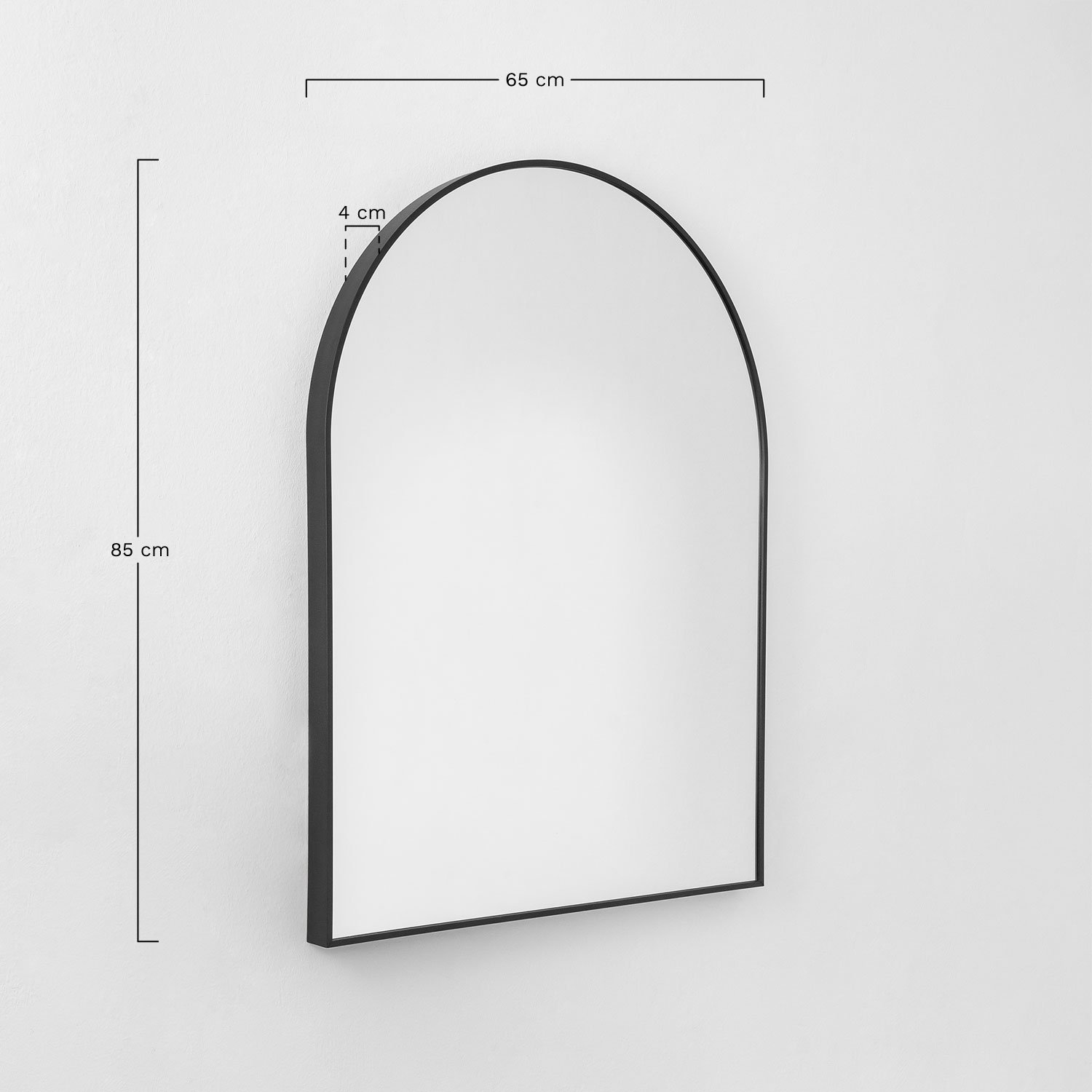 Bolenge aluminum wall mirror 65x85 cm, medidas