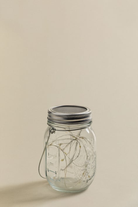 Solar glass jar with Zol LED garland