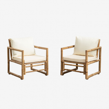 Livayna Bamboo Garden Chair Bamboo - Sklum