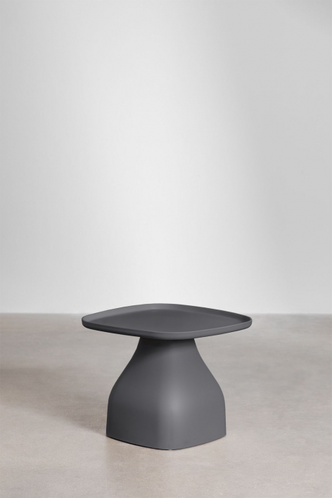 Square side table 50x50 cm in Jubarri polypropylene - Grey Graphite
