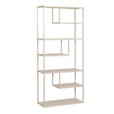 Thura Steel Bookcase Tapioca Beige - Sklum