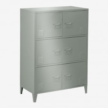 Pohpli 6-door Steel Locker Drawer Green Khaki - Sklum
