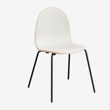 Maeve Dining Chair Fabric White - Sklum