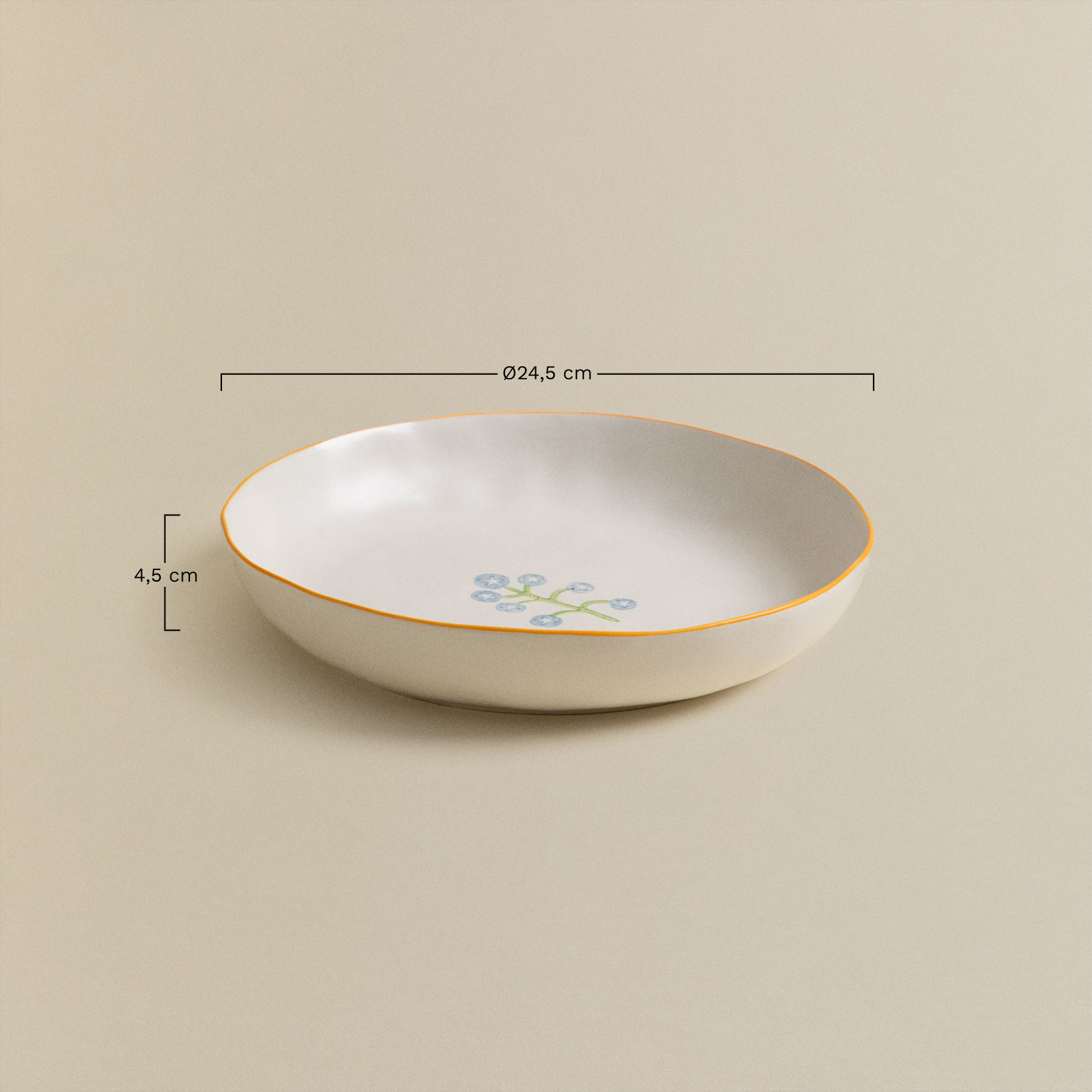 Set of 2 Marneda stoneware soup plates, medidas