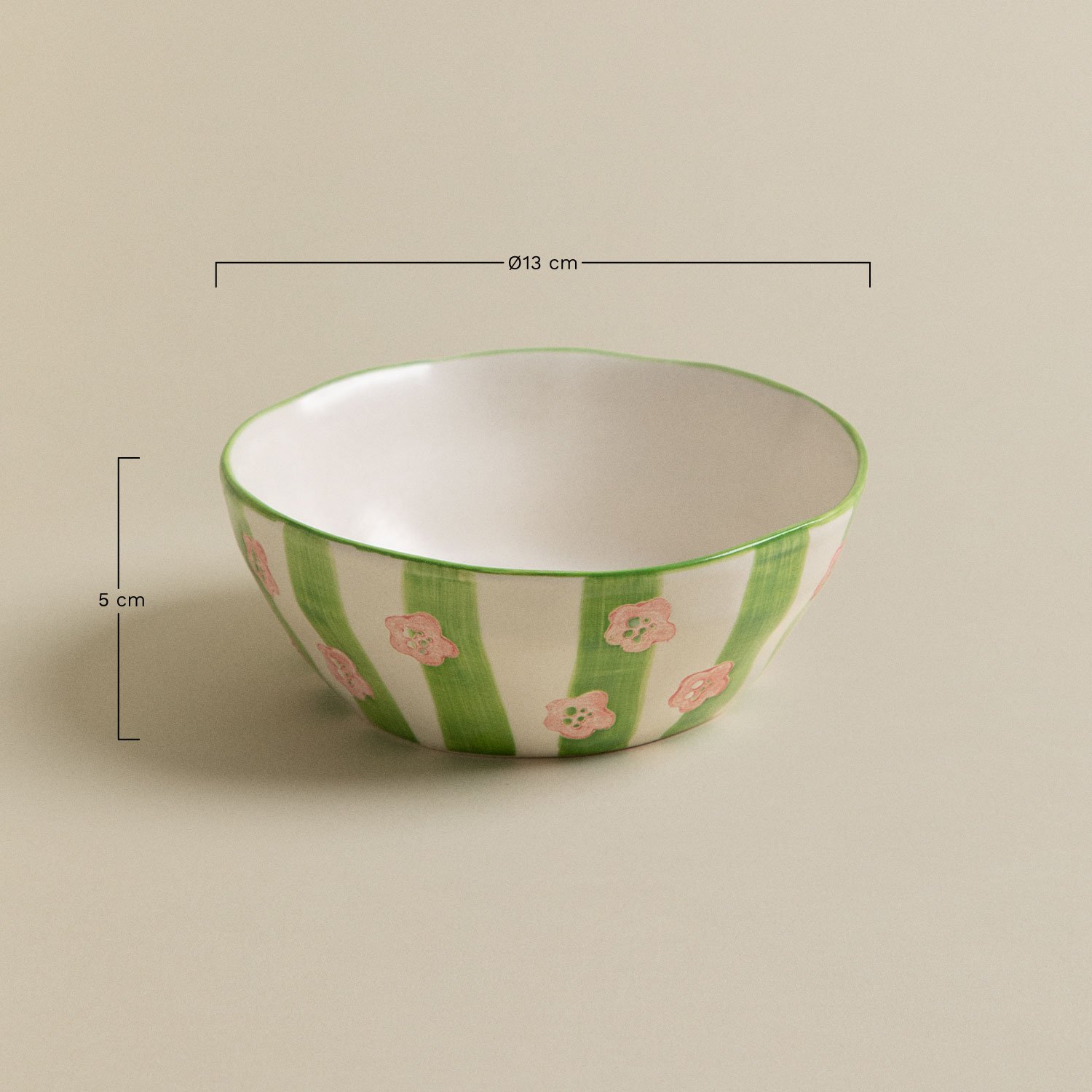 Set of 2 Ø13 cm stoneware bowls Marneda, medidas