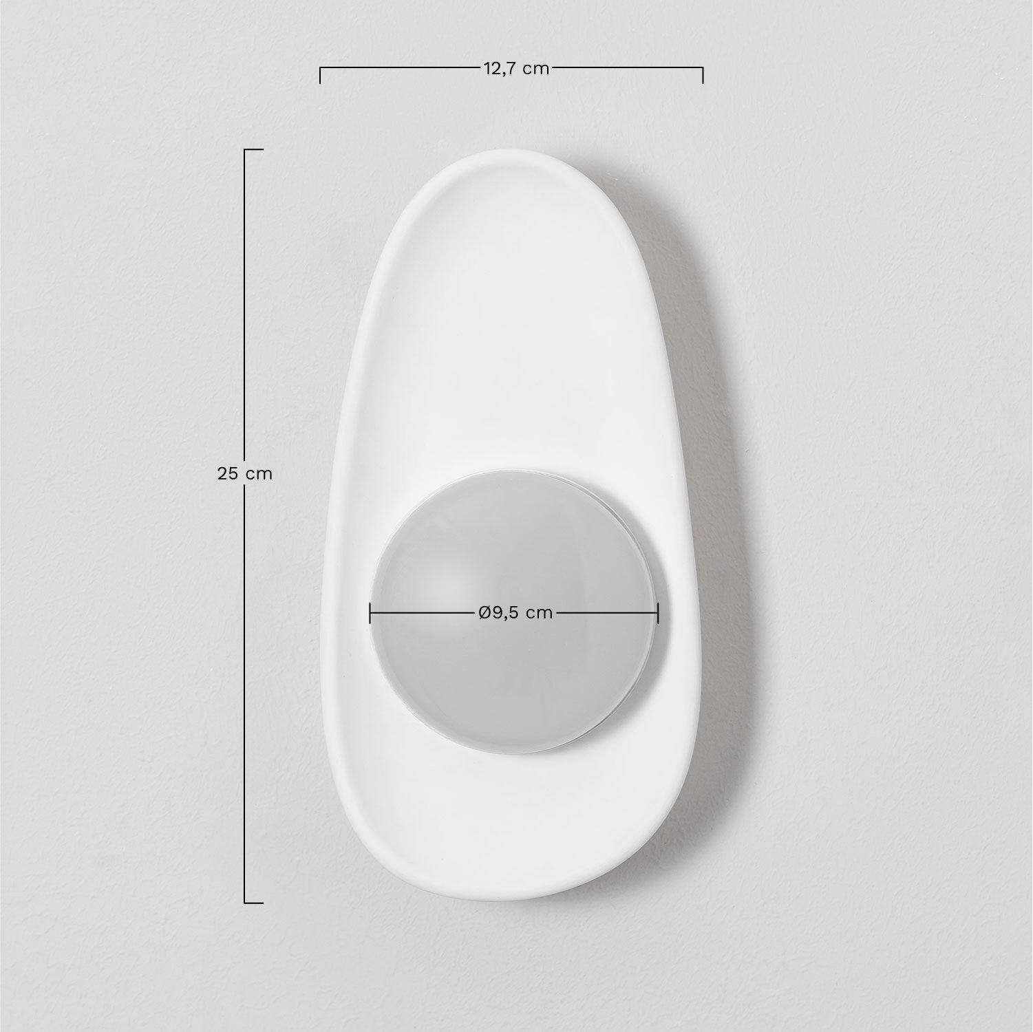 Set of 3 Givert Plaster LED Wall Lights, medidas